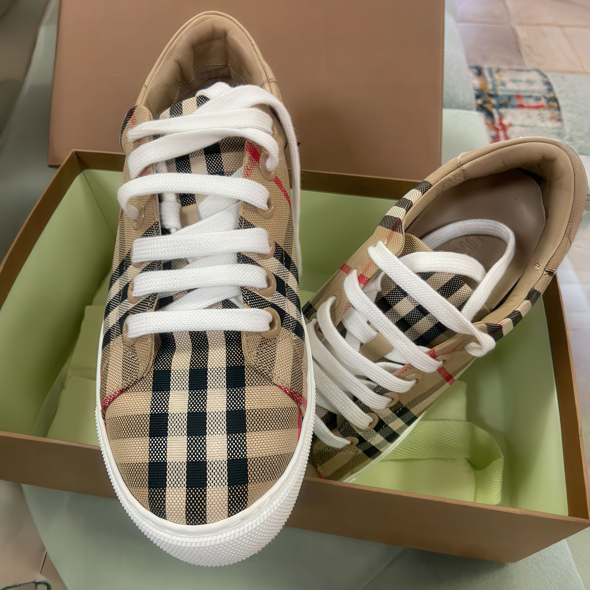 Burberry-Vintage-Check-Canvas-Sneakers-Size-6-2