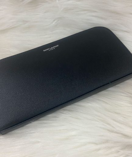 Saint Laurent Large Zipped Wallet – Black Leather